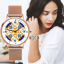 Load image into Gallery viewer, Women Watches Fashion Diamond Ladies Wristwatches Stainless Steel Silver Mesh Strap Female Quartz Watch