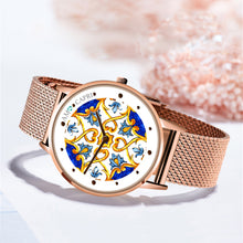 Load image into Gallery viewer, Women Watches Fashion Diamond Ladies Wristwatches Stainless Steel Silver Mesh Strap Female Quartz Watch