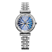 Load image into Gallery viewer, Spinning Car Watch for women with Stainless Steel Band Waterproof Japanese Quartz Wrist Watch