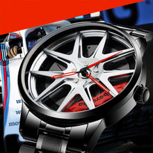 Load image into Gallery viewer, Car Wheel Watch-Waterproof Stainless Steel Japanese Quartz Wrist Watch(Silver)